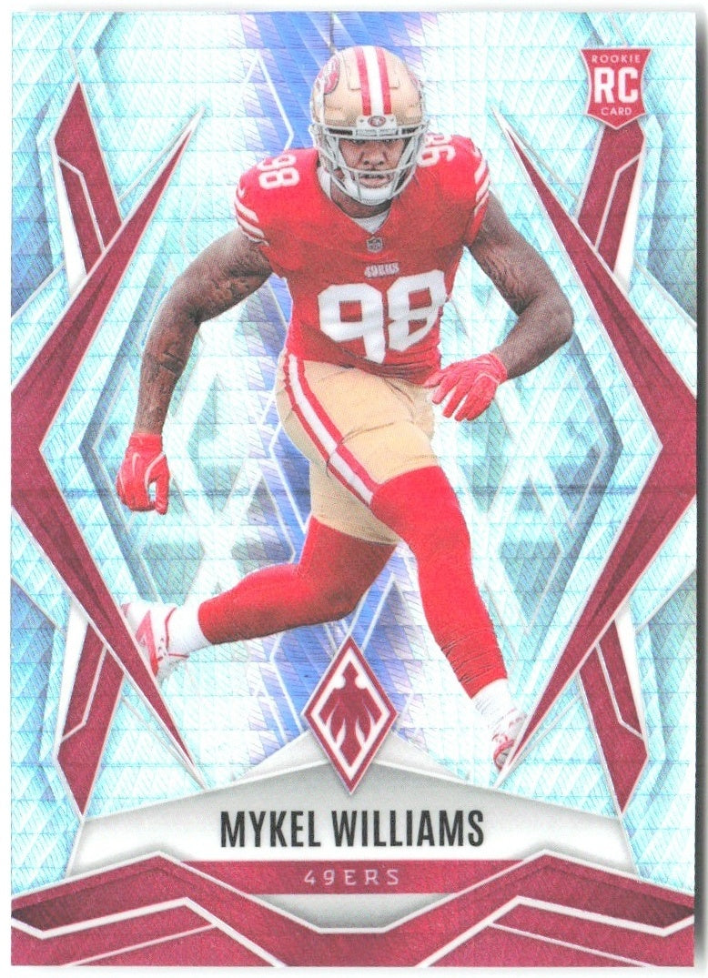 Mykel Williams Panini Phoenix - Silver Hyper Prizm 164 2025 San Francisco 49ers