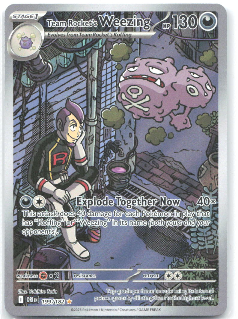 Team Rocket's Weezing Illustration Rare Destined Rivals 199/182 Megumi Mizutani