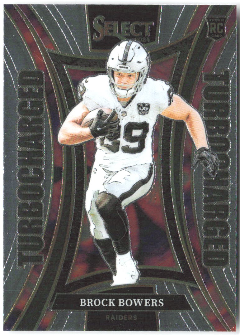 Brock Bowers Panini Select - Turbocharged 6 2024 Las Vegas Raiders