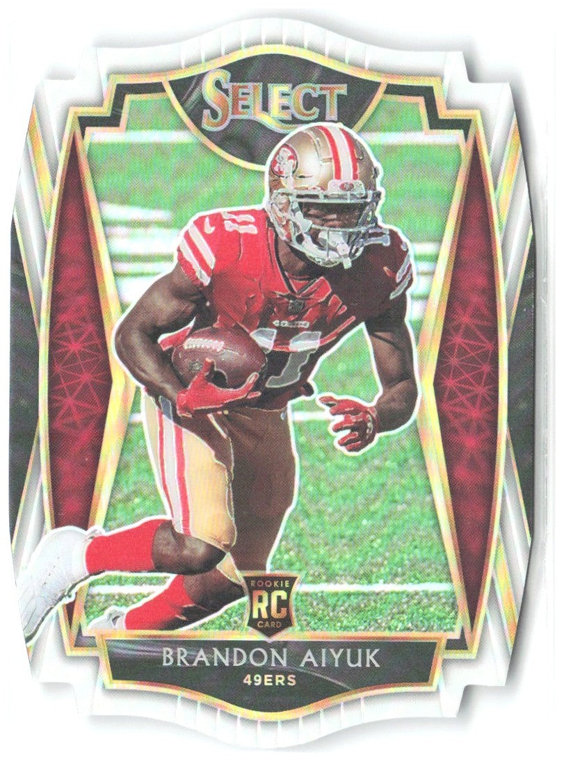 Brandon Aiyuk Panini Select - White Prizm Die Cut 166 2020 San Francisco 49ers