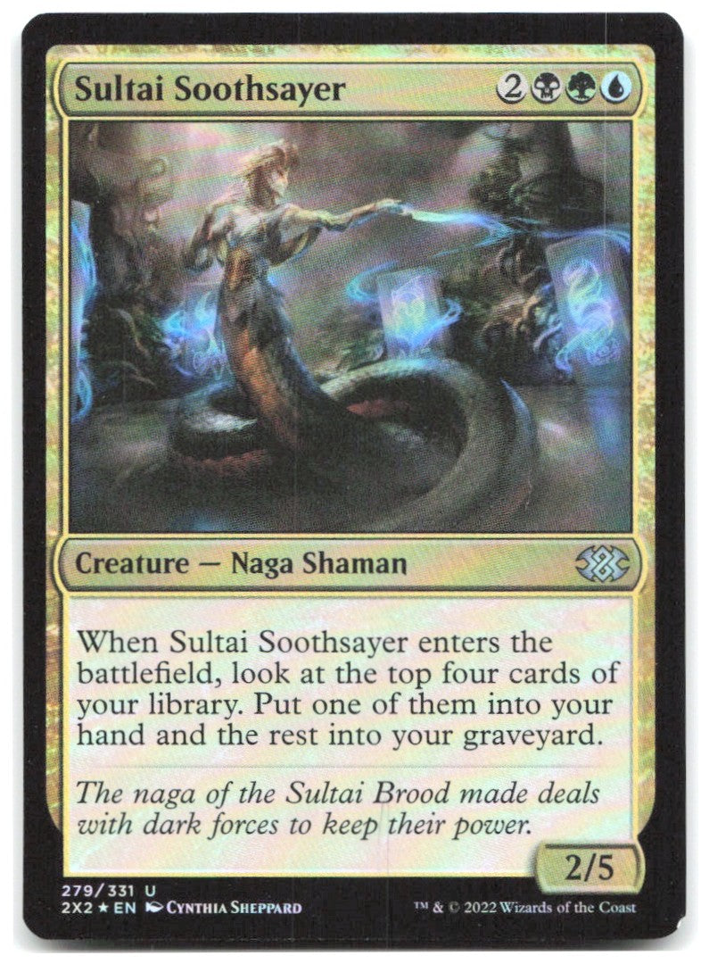 Sultai Soothsayer Foil U Double Masters 2022 279 NM Cynthia Sheppard