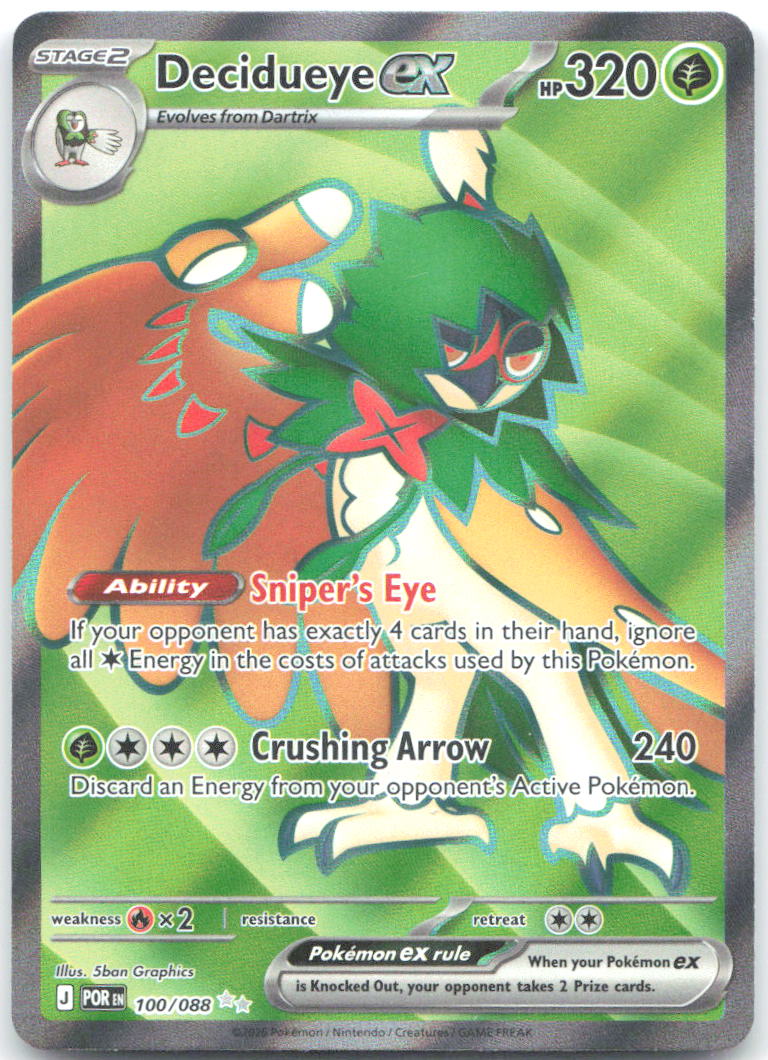 Decidueye ex 100 088 Holo Ultra Rare ME03: Perfect Order 100/088 NM 5ban Graphics