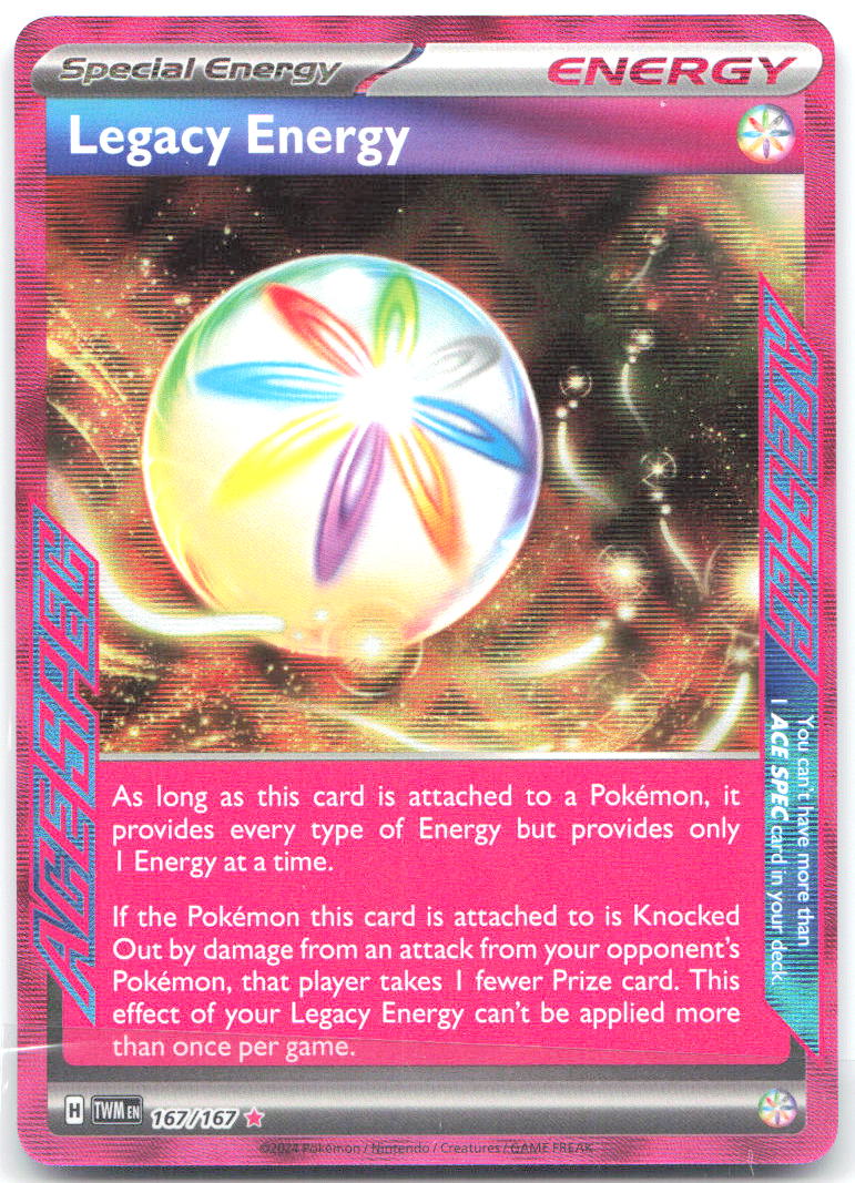 Legacy Energy ACE SPEC Rare SV06: Twilight Masquerade 167/167 NM Takumi Akabane