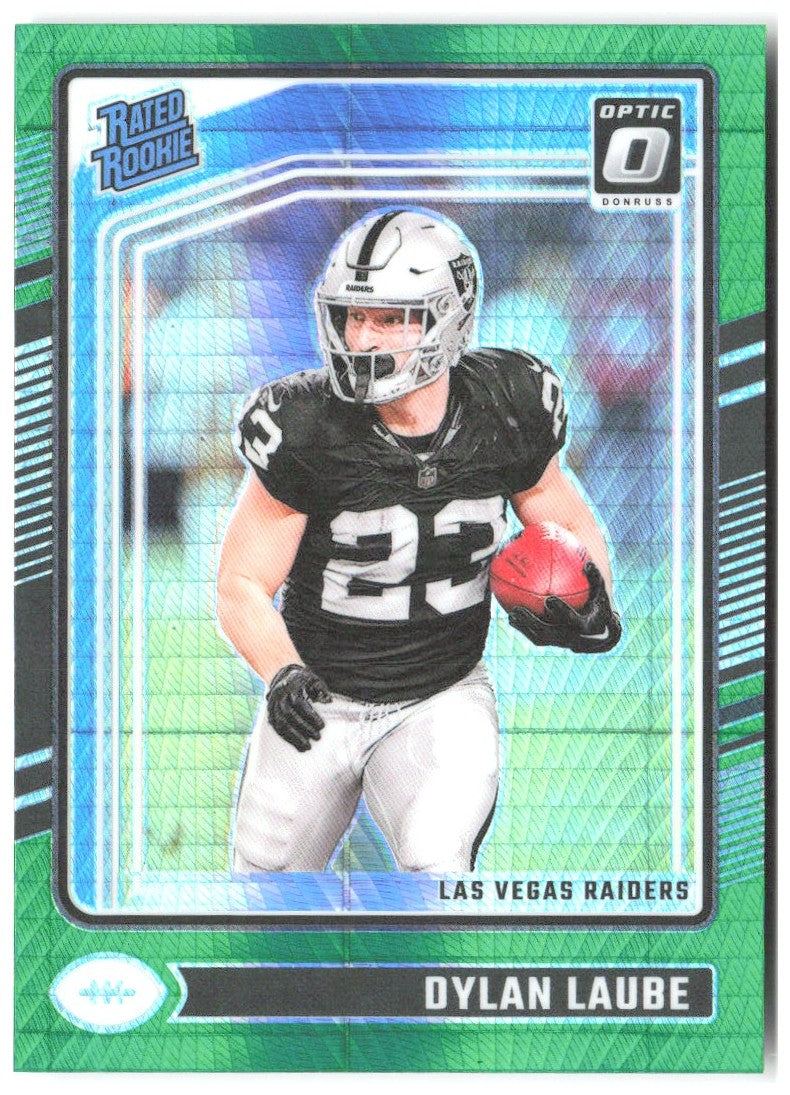 Dylan Laube Donruss Optic - Green Hyper 230 2024 Las Vegas Raiders