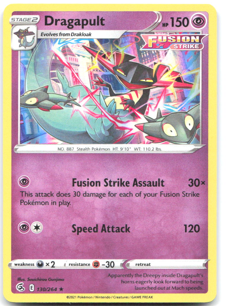 Dragapult Holo Rare SWSH08 Fusion Strike 130/264 NM Souichirou Gunjima