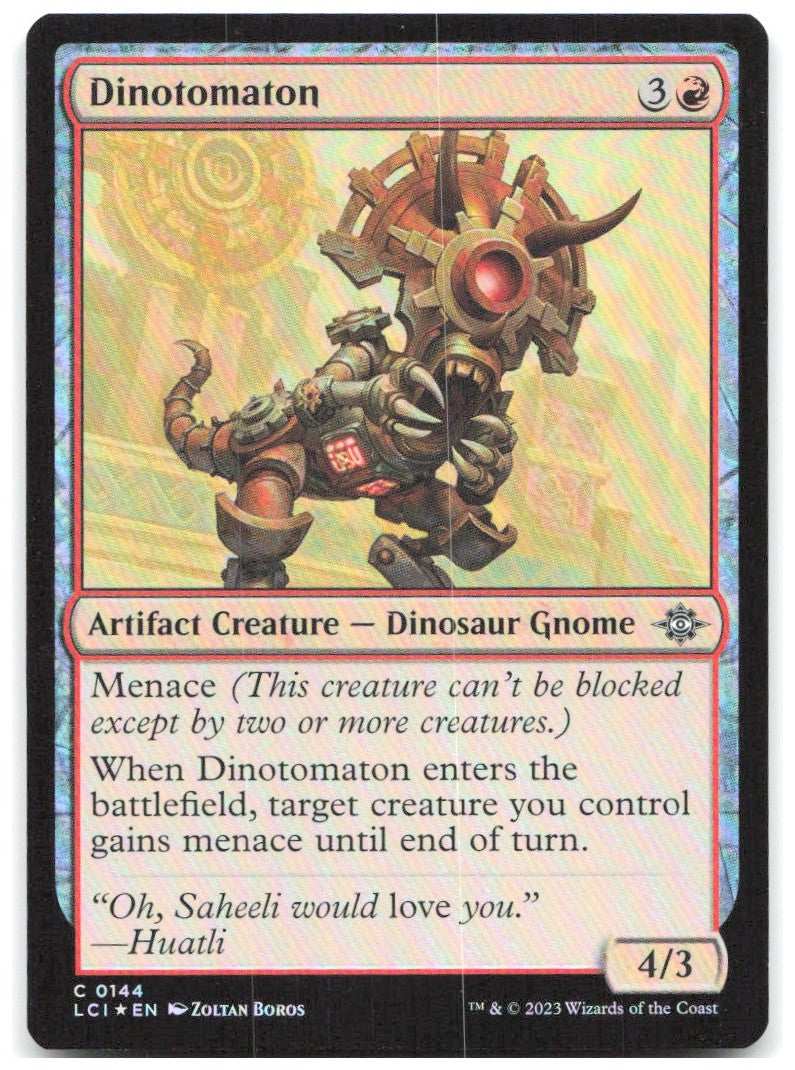 Dinotomaton Foil C The Lost Caverns of Ixalan 144 NM Zoltan Boros