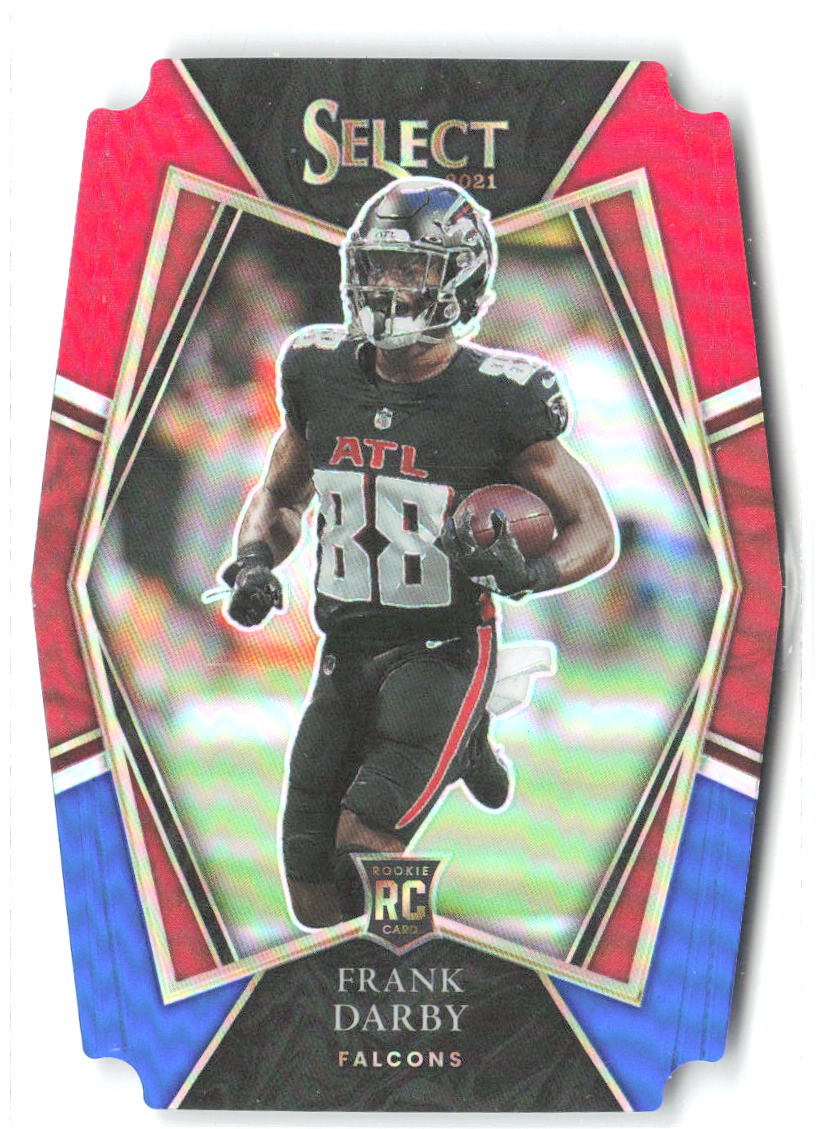 Frank Darby Panini Select - Red and Blue Prizm Die Cut 195 2021 Atlanta Falcons