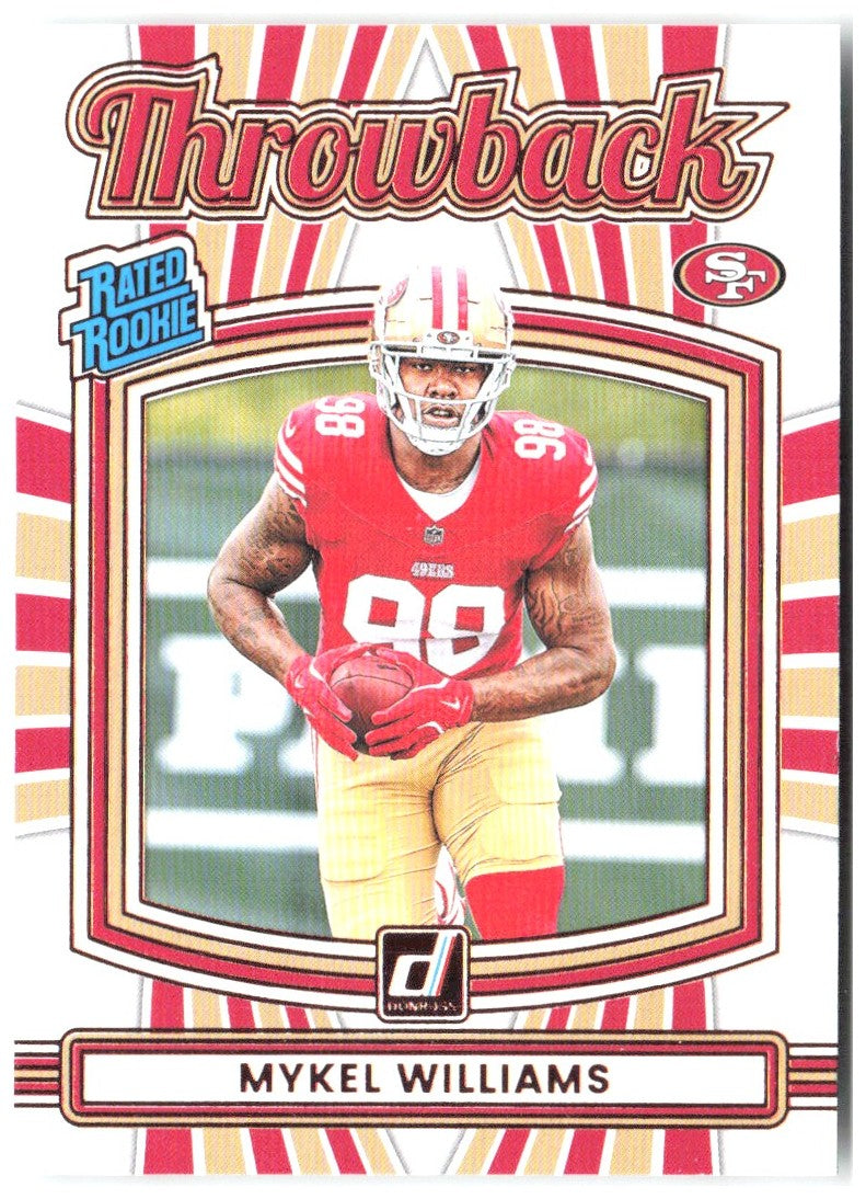 Mykel Williams Donruss - Rated Rookies Throwback 20 2025 San Francisco 49ers