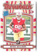 Mykel Williams Donruss - Rated Rookies Throwback 20 2025 San Francisco 49ers