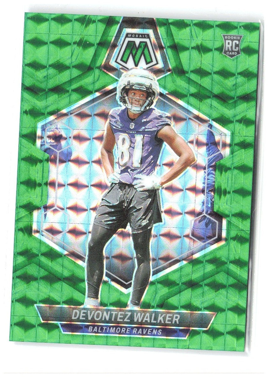 Devontez Walker Panini Mosaic - Mosaic Green 381 2024 Baltimore Ravens