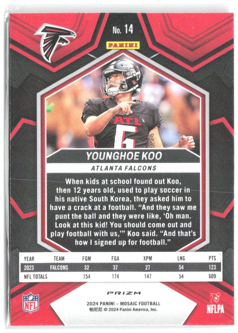 Younghoe Koo Panini Mosaic - Mosaic 14 2024 Atlanta Falcons