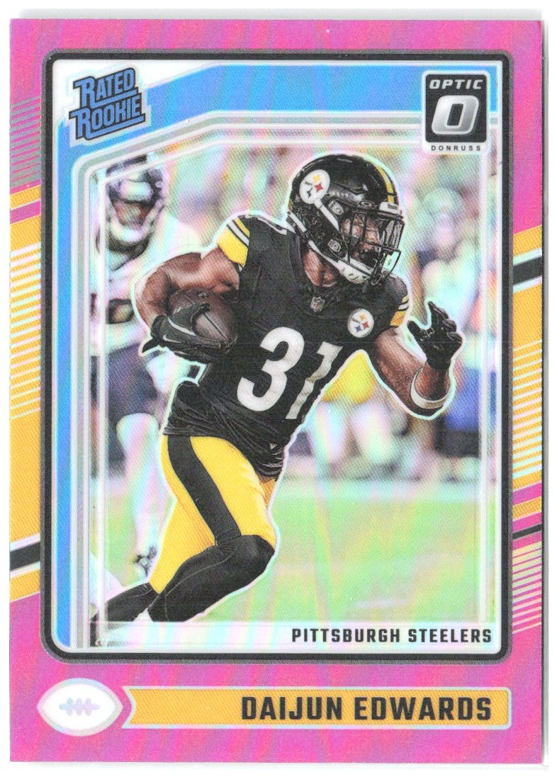 Daijun Edwards Donruss Optic - Pink 223 2024 Pittsburgh Steelers