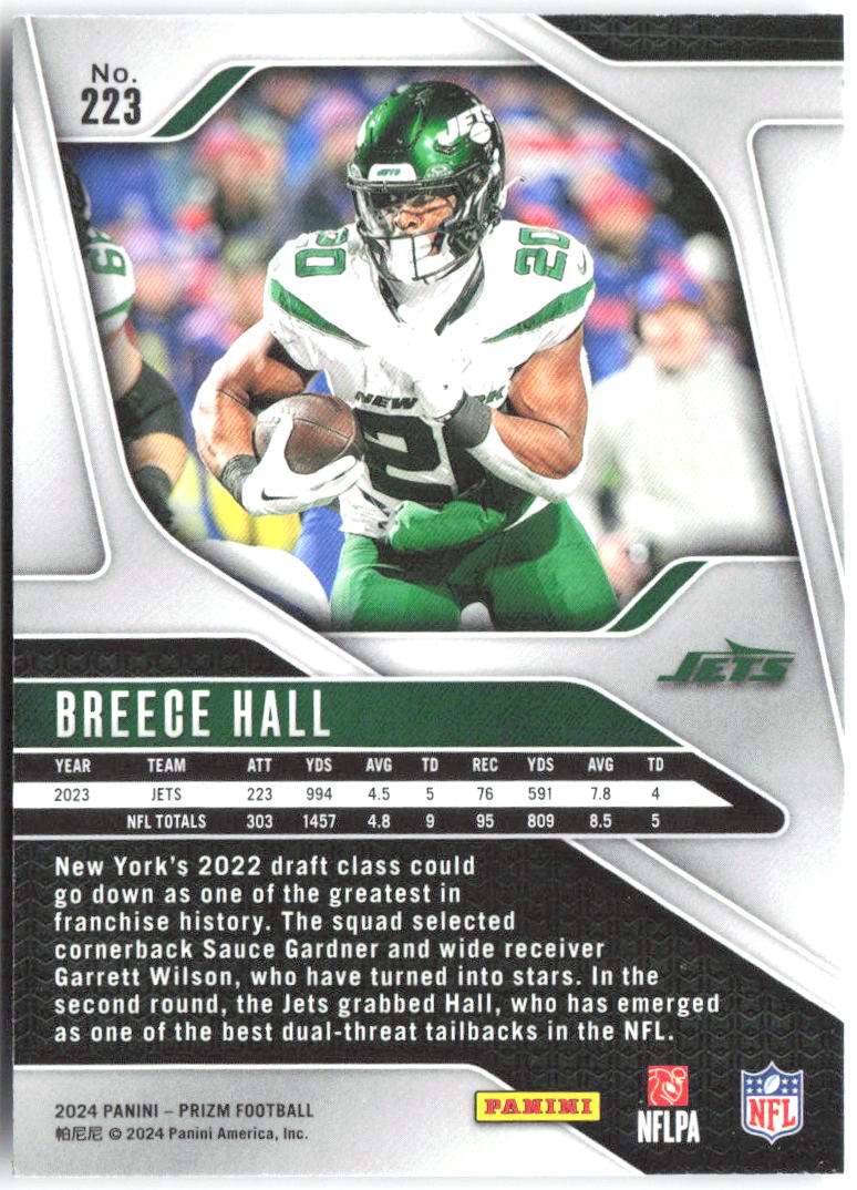 Breece Hall Panini Prizm 223 2024 New York Jets