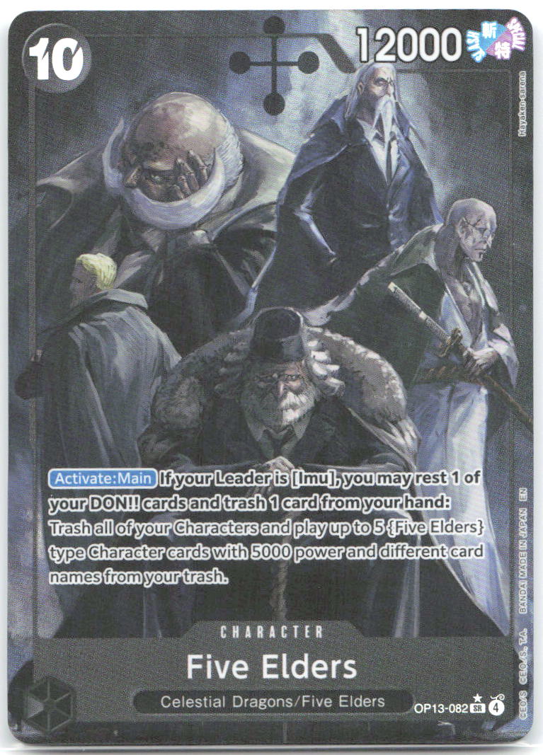 Five Elders Alternate Art Foil SR Carrying On His Will OP13 082 NM