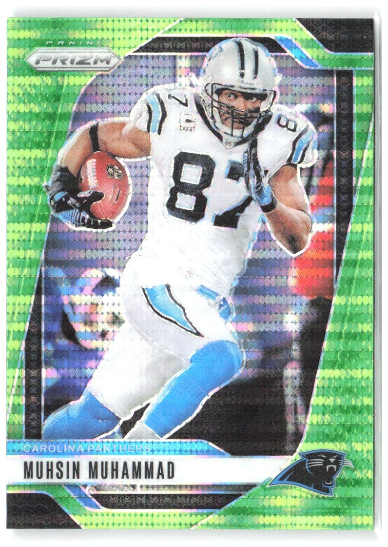 Muhsin Muhammad Panini Prizm - Neon Green Pulsar 44 2024 Carolina Panthers
