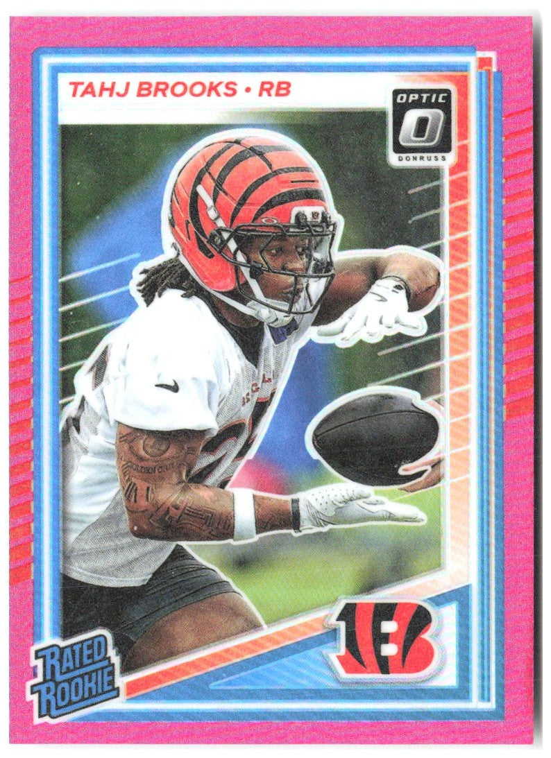 Tahj Brooks Donruss Optic - Pink 268 2025 Cincinnati Bengals