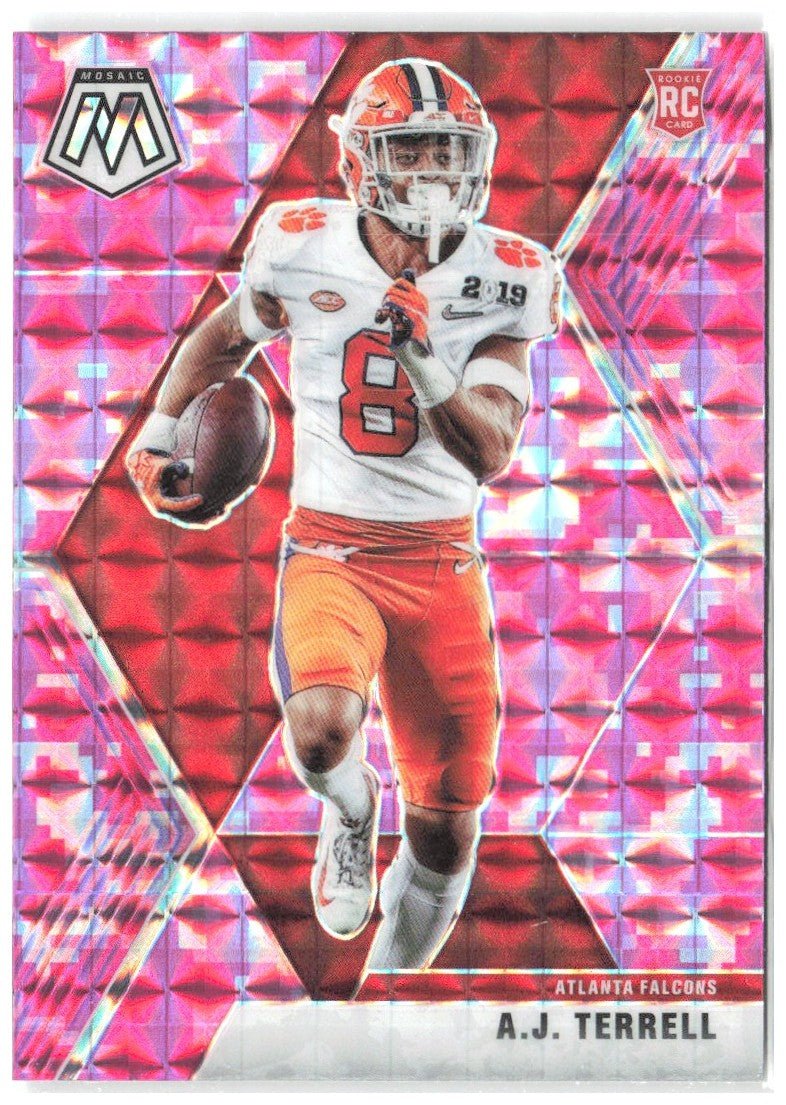 A.J. Terrell Panini Mosaic - Prizm Camo Pink 248 2020 Atlanta Falcons