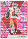 A.J. Terrell Panini Mosaic - Prizm Camo Pink 248 2020 Atlanta Falcons