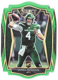 James Morgan Panini Select - Neon Green Prizm Die Cut 184 2020 New York Jets