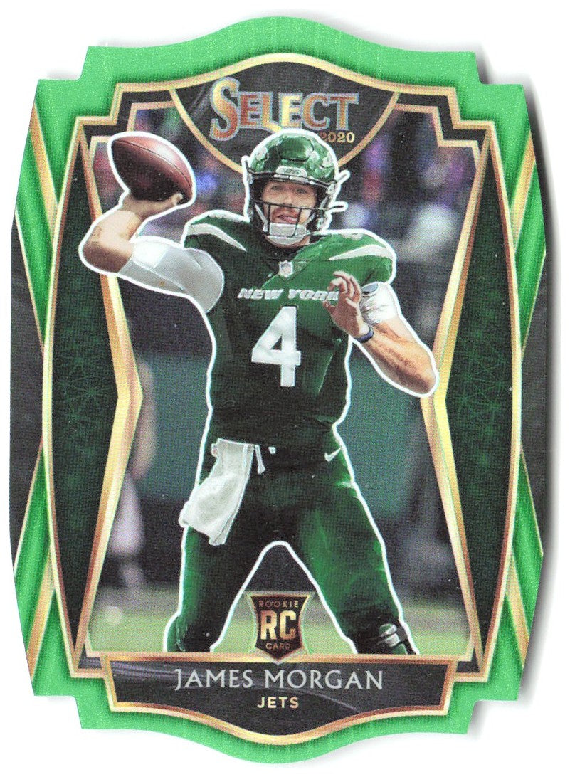 James Morgan Panini Select - Neon Green Prizm Die Cut 184 2020 New York Jets
