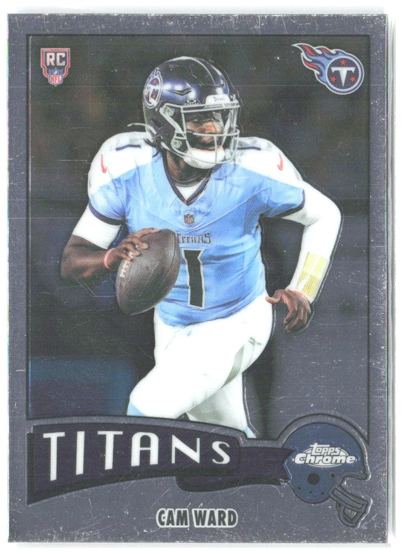 Cam Ward Topps Chrome - 1975 Topps 1975-33 2025 Tennessee Titans