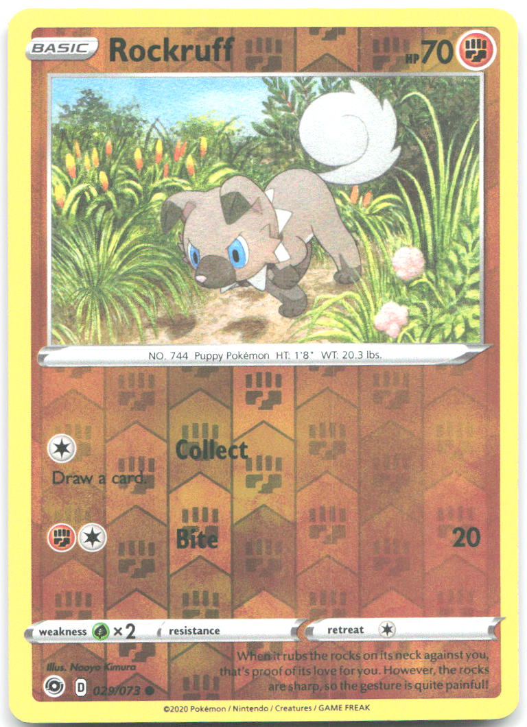 Rockruff Reverse Holo Common Champion's Path 29/73 NM Naoyo Kimura