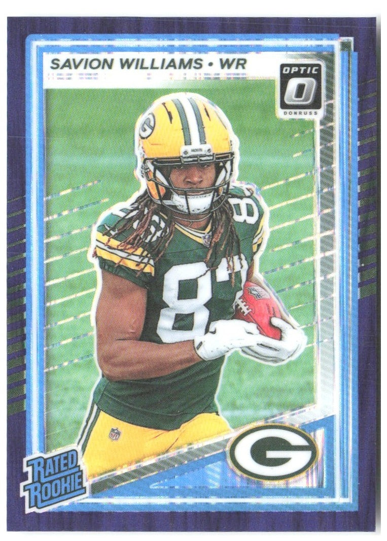 Savion Williams Donruss Optic - Purple Shock 221 2025 Green Bay Packers