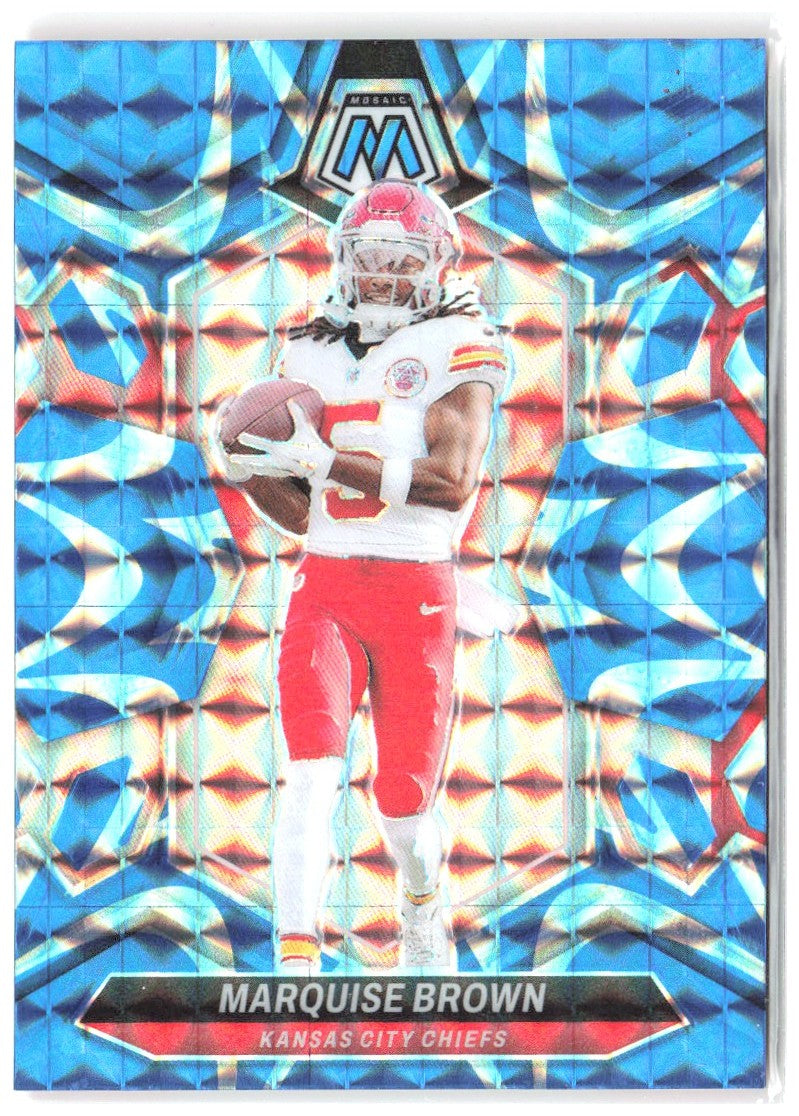 Marquise Brown Panini Mosaic - Mosaic Reactive Blue 109 2024 Kansas City Chiefs