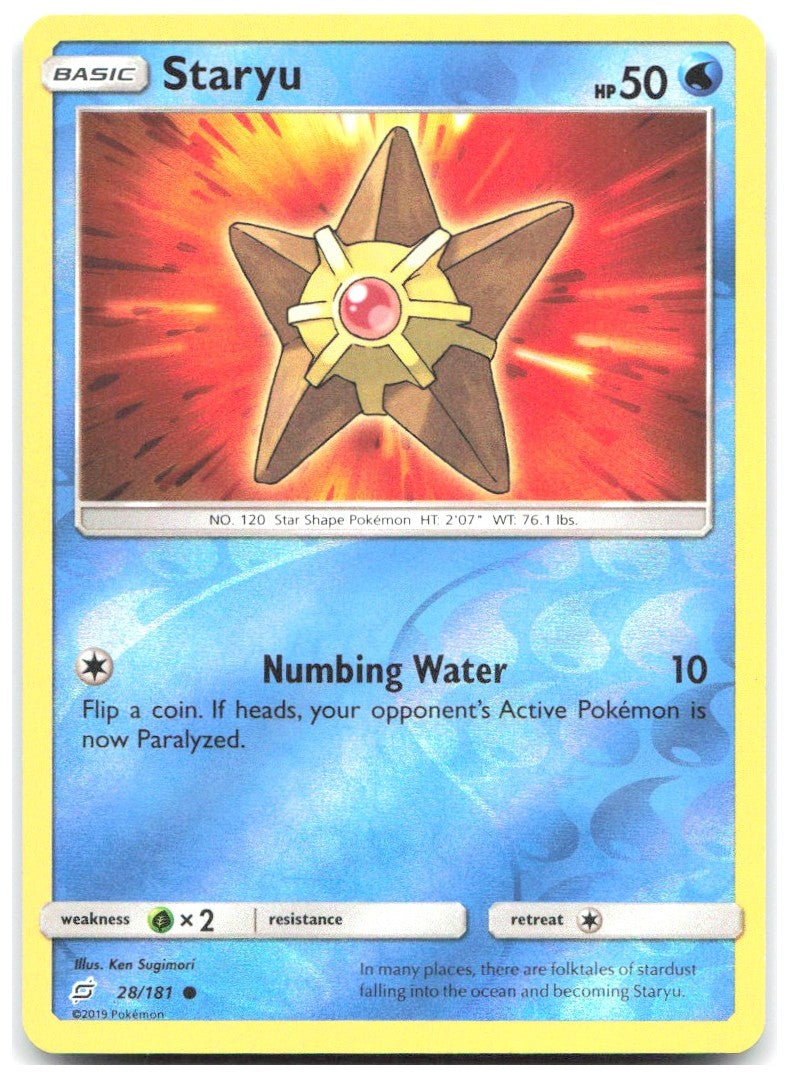 Staryu Reverse Holo Common SM Team Up 28/181 NM Ken Sugimori