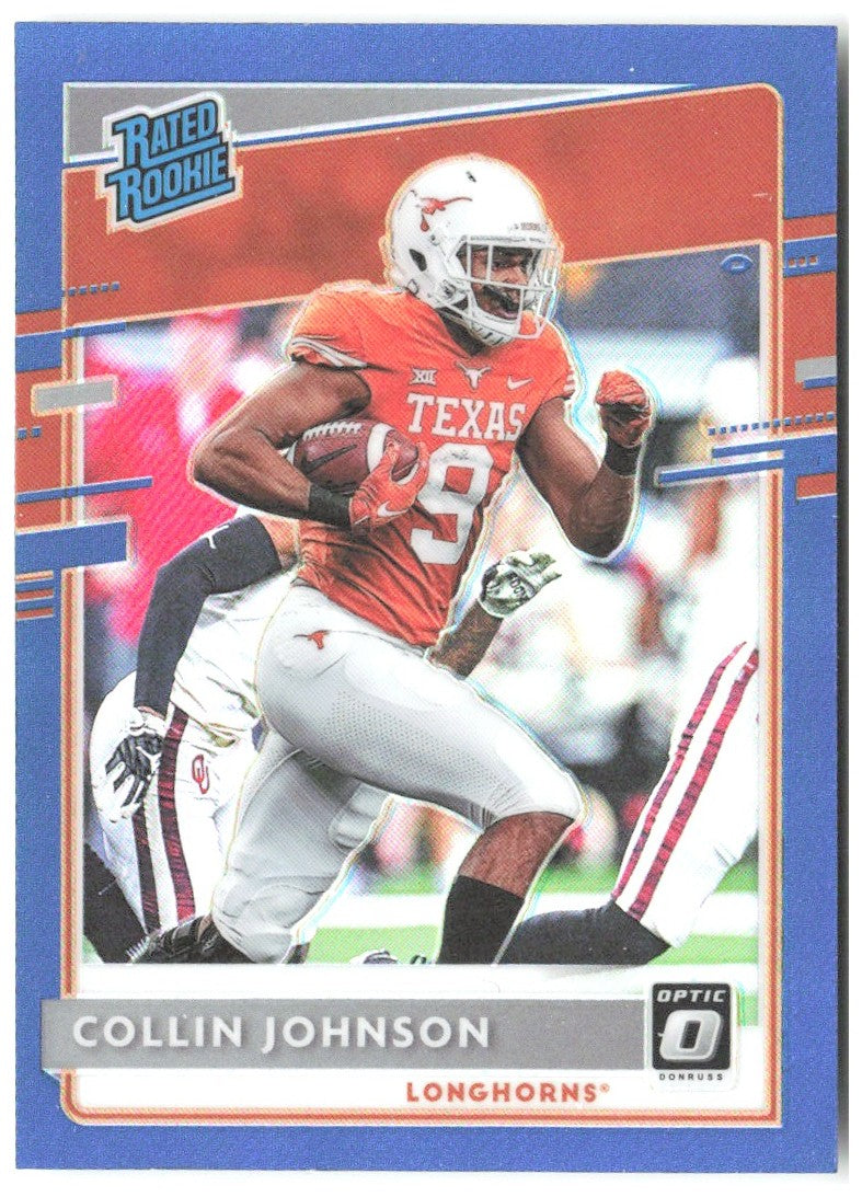 Collin Johnson Chronicles Draft Picks Optic Rated Rookies Blue 13 2020 Longhorns