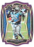 Derrick Brown Panini Select - Purple Prizm Die Cut 187 2020 Carolina Panthers
