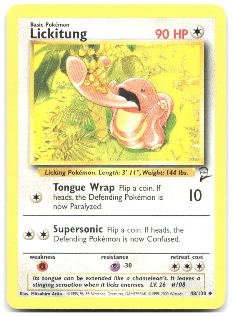 Lickitung Uncommon Base Set 2 048/130 NM Mitsuhiro Arita