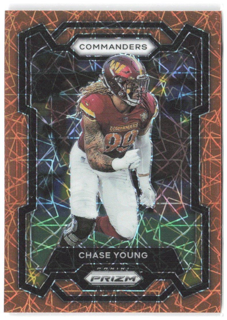 Chase Young Panini Prizm - Lazer 293 2023 Washington Commanders