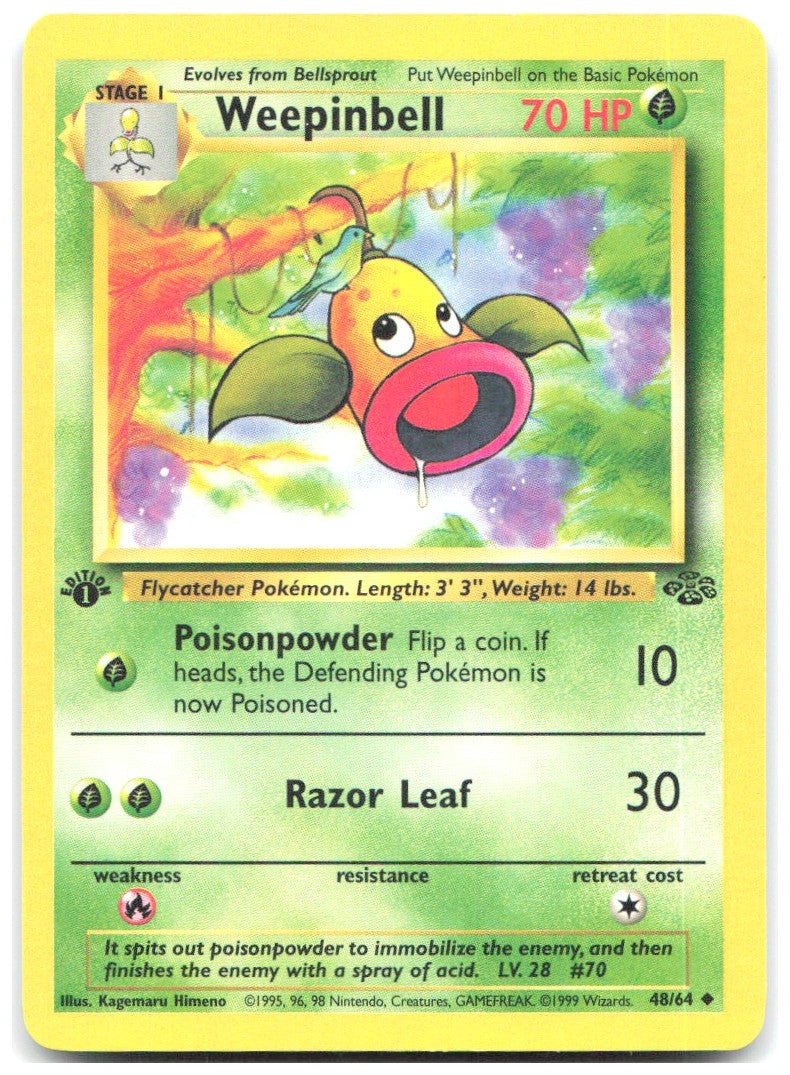 Weepinbell 1st Edition Uncommon Jungle 48/64 NM Kagemaru Himeno