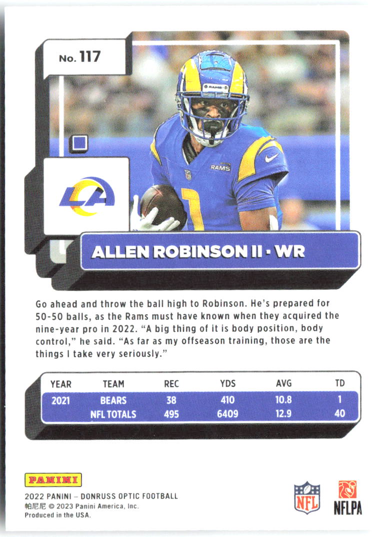 Allen Robinson II Donruss Optic 117 2022 Los Angeles Rams