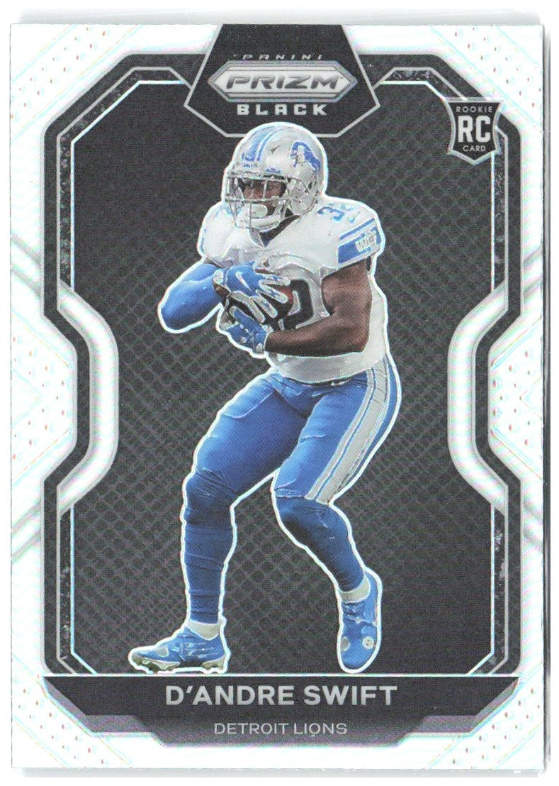 D'Andre Swift Panini Chronicles - Prizm Black Silver PB-8 2020 Detroit Lions
