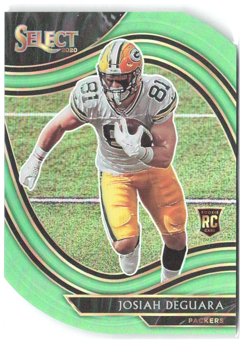 Josiah Deguara Panini Select Neon Green Prizm Die Cut 400 2020 Green Bay Packers