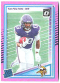 Tai Felton Donruss - Optic Rated Rookies Preview Pink 331 2025 Minnesota Vikings