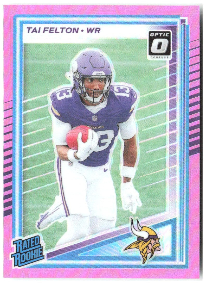 Tai Felton Donruss - Optic Rated Rookies Preview Pink 331 2025 Minnesota Vikings