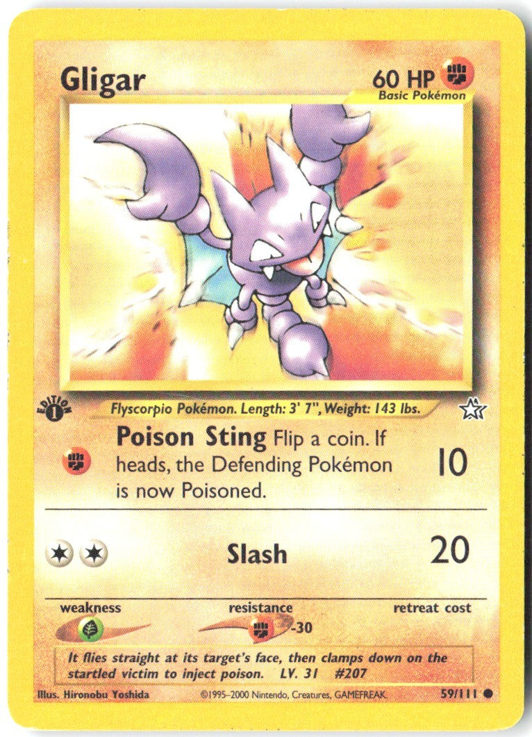 Gligar 1st Edition Common Neo Genesis 059/111 NM Hironobu Yoshida