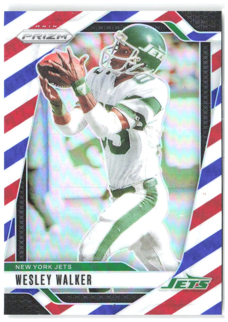 Wesley Walker Panini Prizm - Red White and Blue 230 2024 New York Jets