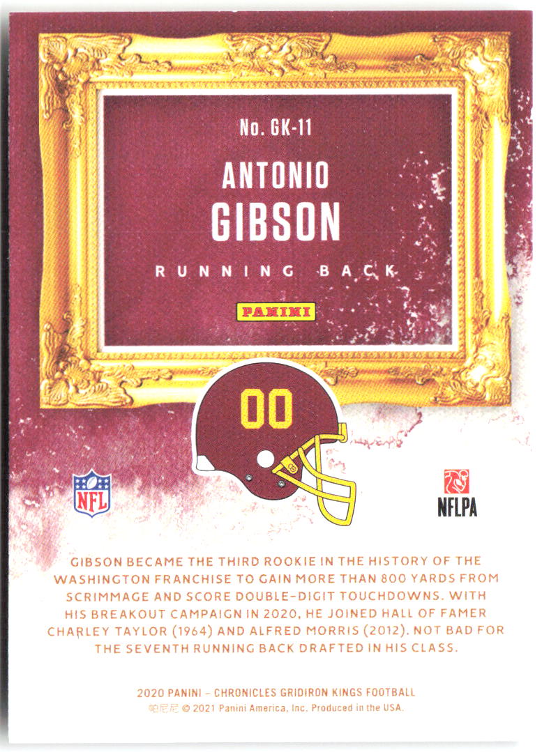 Antonio Gibson Chronicles - Gridiron Kings GK-11 2020 Washington Football Team