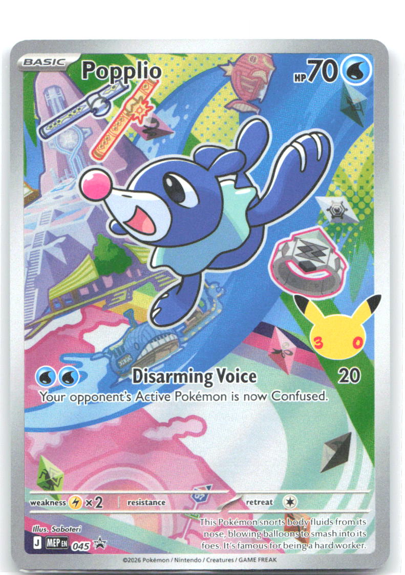 Popplio Holo Promo ME: Mega Evolution Promo 045 NM Saboteri