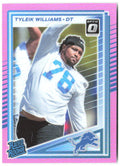 Tyleik Williams Donruss Optic Rated Rookies Preview Pink 360 2025 Detroit Lions