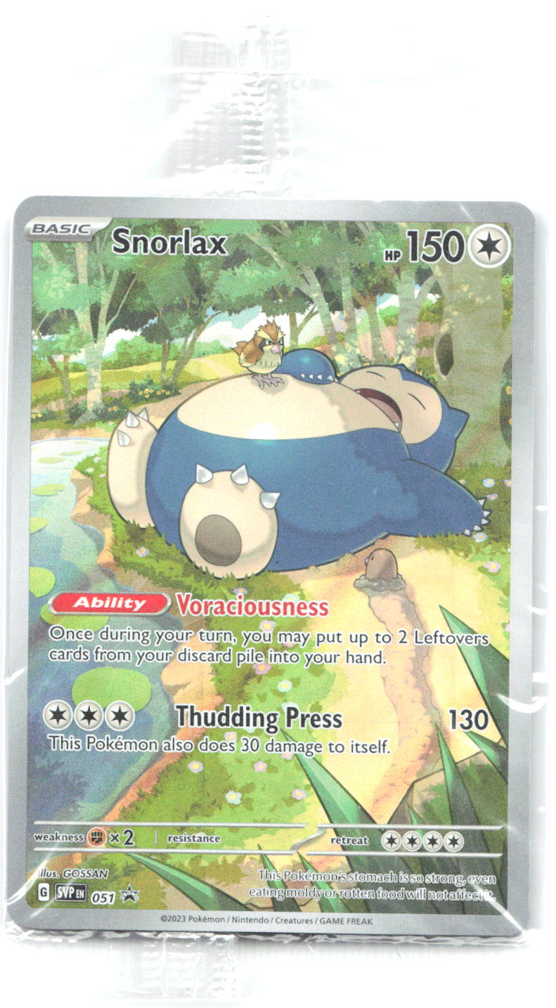 Snorlax Sealed Holo Promo SV: Scarlet & Violet Promo Cards 051 NM GOSSAN