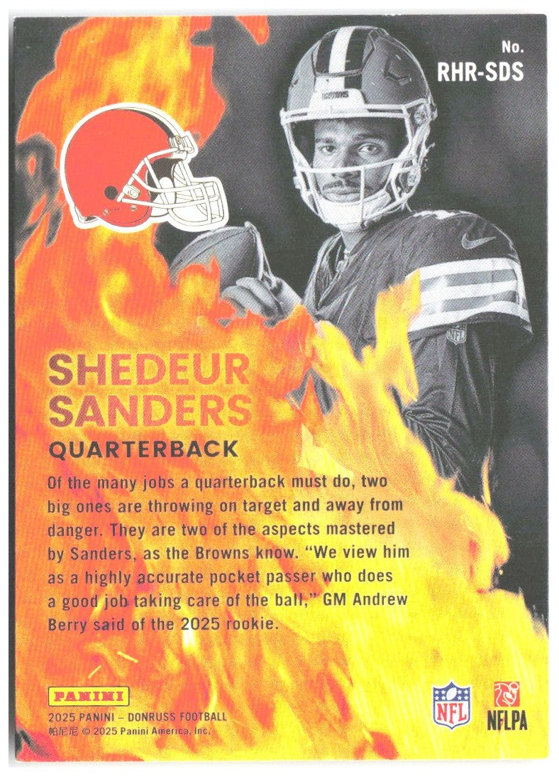 Shedeur Sanders Donruss - Red Hot Rookies RHR-SDS 2025 Cleveland Browns