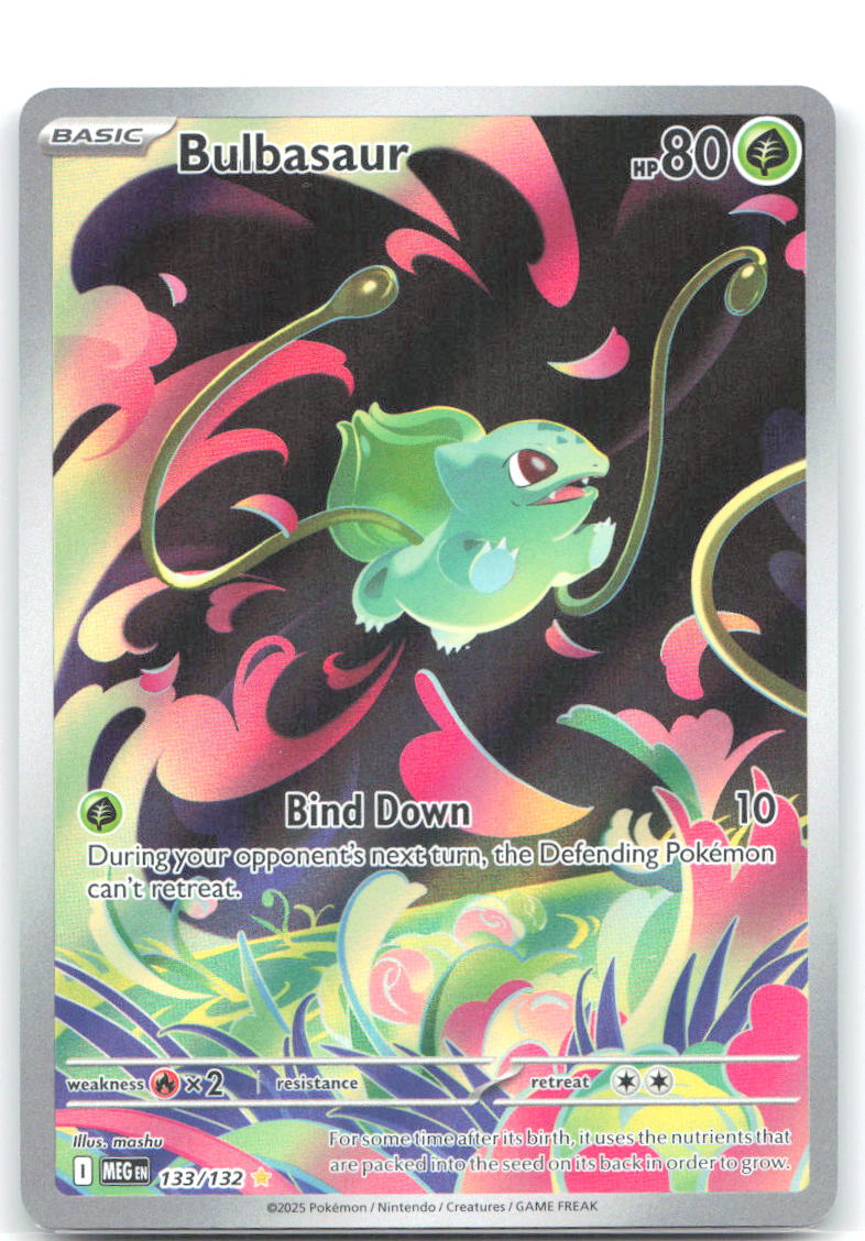Bulbasaur Holo Illustration Rare ME01: Mega Evolution 133/132 NM mashu
