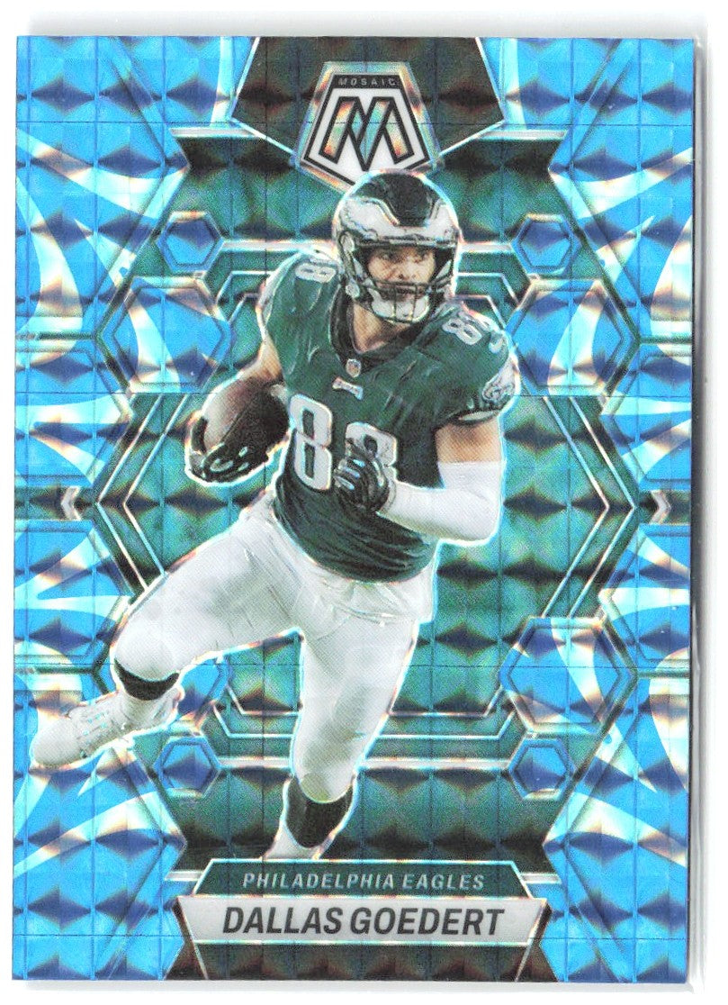 Dallas Goedert Panini Mosaic - Reactive Blue Mosaic 195 2023 Philadelphia Eagles