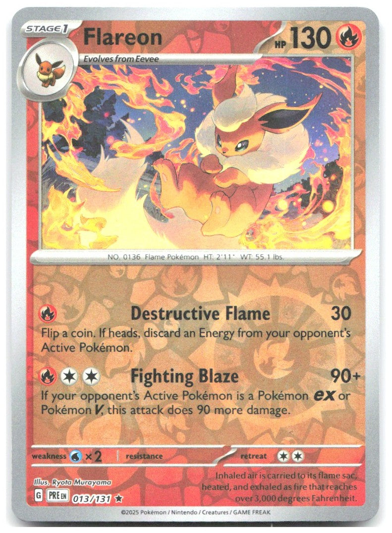 Flareon Reverse Holo Rare SV Prismatic Evolutions 013/131 NM Ryota Murayama
