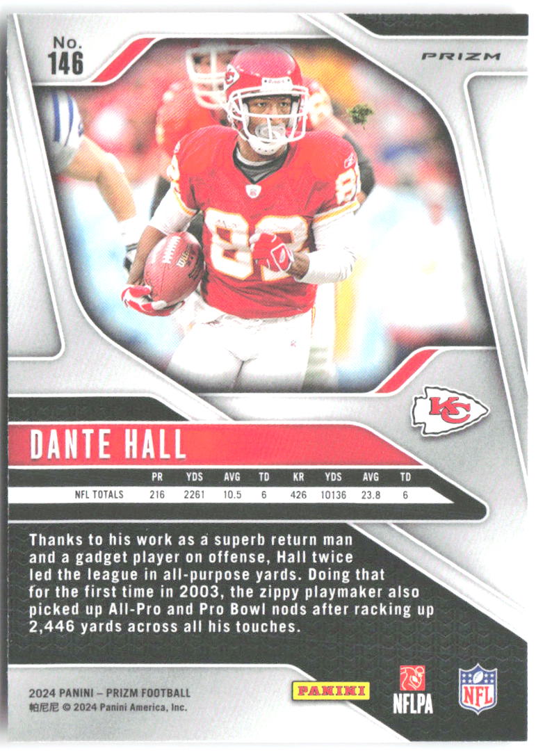 Dante Hall Panini Prizm - Pink 146 2024 Kansas City Chiefs